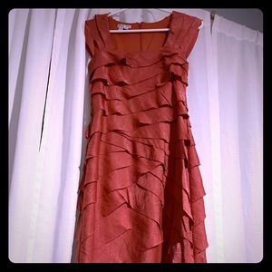 Layered Dark Dusty Pink Cocktail Dress